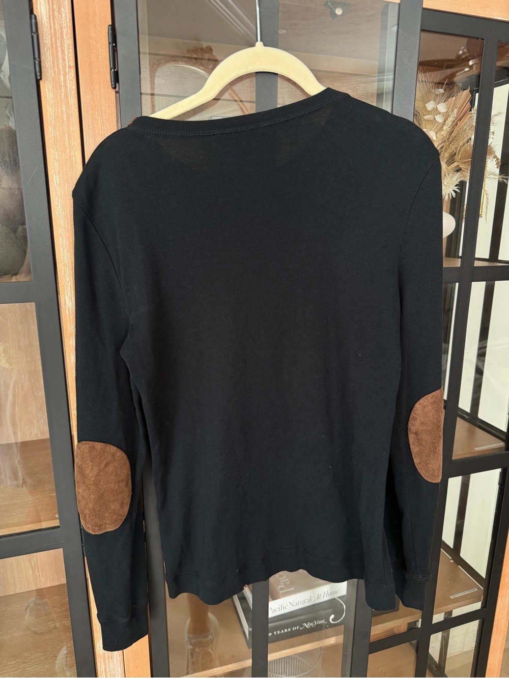 Ralph Lauren equestrian long sleeve top sweater elbow patches suede contrast - Picture 4 of 11